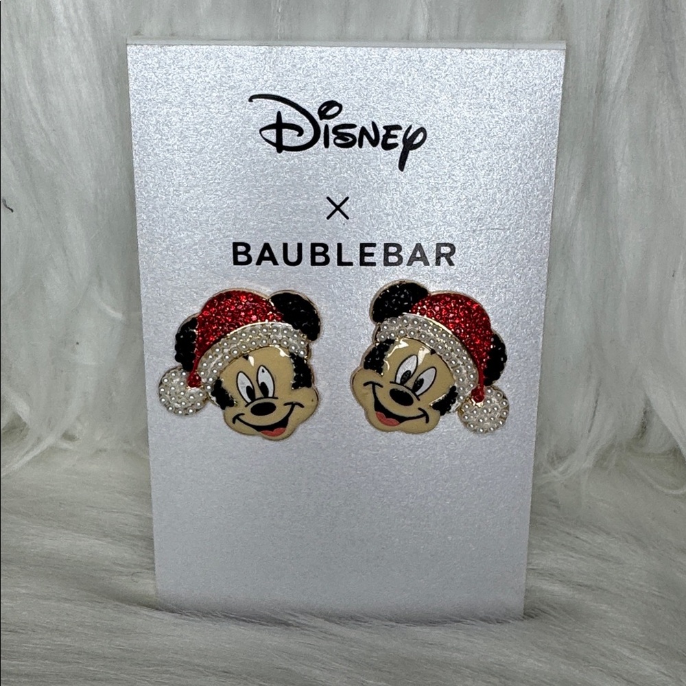 Disney Baublebar Mickey Mouse Holiday Earrings